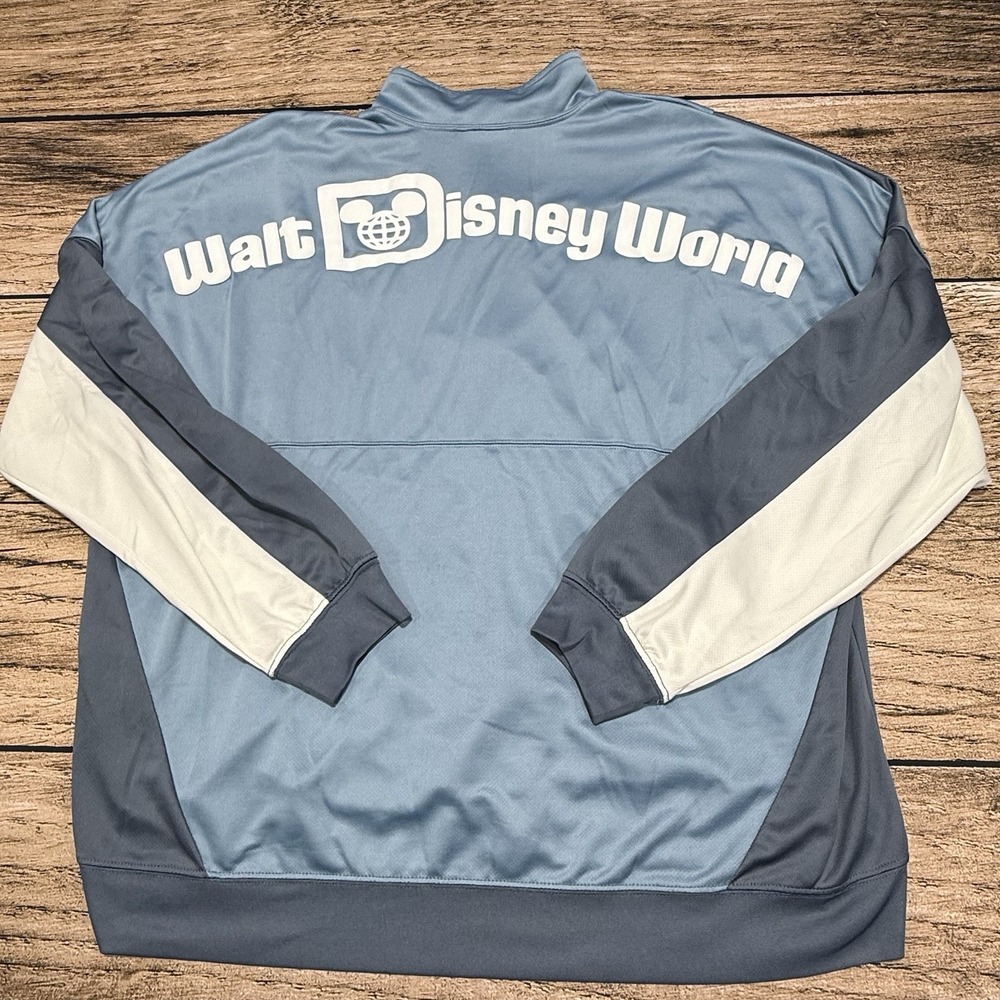 Disney Track Jacket Mens XXL Blue Walt Disney World Spirit Jersey Mickey Parks